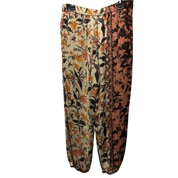 Anthropologie Womens Smocked Balloon Leg Pants Floral Print Size 10 - Picture 5 of 11
